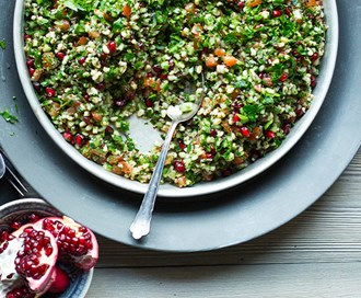 Tabbouleh med granateple og persille